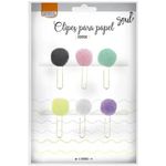 Clipes para Papel Pompom BRW Fofo - 6 Cores