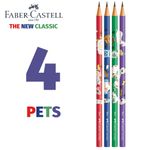 Kit Lápis Faber Castell 2B Corpo Decorado Glitter Glitz