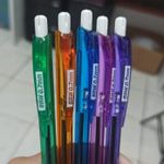 Kit Caneta Esferográfica Retrátil BRW Ponta Fina - Escrita Azul