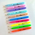 Kit Marca Texto Cis Lumini Flex Ponta Flexível - Tom Pastel e Neon