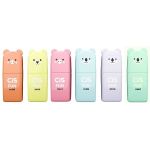 Kit Mini Marca Texto Cis Fun - Fofo Bichinhos Animais Formato Ursinho - Neon e Pastel