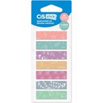 Kit Marcador de Página Adesivo Cis Stick 7 Blocos de 20 Folhas - Degradê Holográfico Floral Boho Move