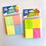 Bloco Cis Adesivo para Lembretes e Notas Tom Pastel ou Neon - 100 Folhas x 4 Cores