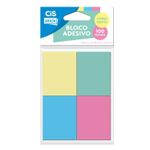 Bloco Cis Adesivo para Lembretes e Notas Tom Pastel ou Neon - 100 Folhas x 4 Cores