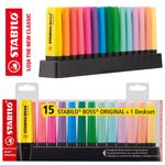 Kit Marca Texto Stabilo Boss - Neon - Tom Pastel - Novas Cores - Completo