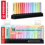 Kit Marca Texto Stabilo Boss - Neon - Tom Pastel - Novas Cores - Completo