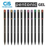 Kit Caneta Gel Cis Pentonic - Coloridas Ponta Fina e Média