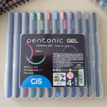 Kit Caneta Gel Cis Pentonic - Coloridas Ponta Fina e Média