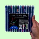 Kit Caneta Gel Cis Pentonic - Coloridas Ponta Fina e Média