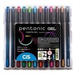 Kit Caneta Gel Cis Pentonic - Coloridas Ponta Fina e Média