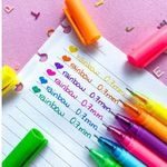 Kit Caneta Gel Rainbow Jocar Office Colorida  Ponta Fina 0.7mm
