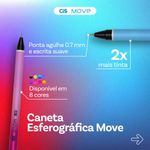 Kit Caneta Cis Move Degradê 0.7mm - Coloridas