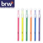 Marca Texto BRW Corpo Transparente Fluorescente - Kit ou Unidade