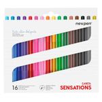 Kit Caneta Sensations Newpen Colorida Ponta Fina 0.7mm - Tinta Gel Líquida