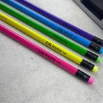 Kit Lápis com Borracha Cis Neon - Apontador e Borracha