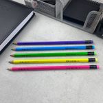 Kit Lápis com Borracha Cis Neon - Apontador e Borracha