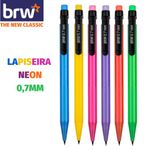 Lapiseira Plástica Neon com Borracha BRW 0,7mm