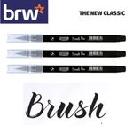 Brush Pen BRW Caneta Marcador Preta - Ponta Pincel Aquarelável