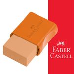 Borracha Faber Castell com Capa Plástica Protetora Neon - Rosa, Verde, Laranja e Amarelo
