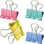 Prendedores de Papel Binder Clips Tom Pastel e Preto BRW - Kit ou Unidade