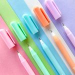 Kit Caneta Jocar Office Picnic Colorida Tom Pastel Ponta Fina 0.7mm
