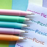 Kit Caneta Jocar Office Picnic Colorida Tom Pastel Ponta Fina 0.7mm