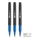 Marcador Cis Fine Ponta Porosa - Azul, Preta e Vermelha - Kit ou Unidade