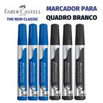 Marcador para Quadro Branco Faber Castell - Azul ou Preto