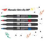 Marcador Permanente Cis Retro Marker Ponta 1.0mm - Kit ou Unidade - Retroprojetor