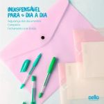 Pasta Plástica Envelope Tom Pastel com Botão A4 Dello Serena