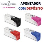 Apontador com Depósito Faber Castell Cores Básicas
