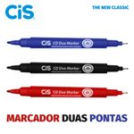 Marcador CIS Duo Marker para CD DVD Duas Pontas - Kit ou Unidade