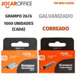 Grampo Jocar Office Cobreado ou Galvanizado - 1000 unidades
