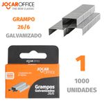 Grampo Jocar Office Cobreado ou Galvanizado - 1000 unidades