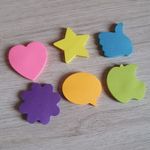 Mini Bloco Notas Adesivas Fofo BRW Coração Estrela Balão Flor Joinha Maçã 50 Folhas