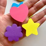 Mini Bloco Notas Adesivas Fofo BRW Coração Estrela Balão Flor Joinha Maçã 50 Folhas