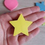 Mini Bloco Notas Adesivas Fofo BRW Coração Estrela Balão Flor Joinha Maçã 50 Folhas