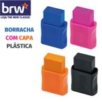 Borracha BRW Neon com Capa Plástica Protetora - Colorida - Kit ou Unidade