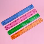 Régua Flexível BRW 30cm - Verde, Rosa, Azul ou Laranja