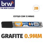 Grafite Lapiseira 0.9mm BRW 2B - 12 unidades