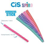 Borracha Cis Spiro Stick Estilo Regaliz - Kit ou Unidade Fofa
