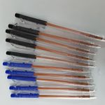 Kit Caneta Clic NewPen Ponta Fina Corpo Transparente