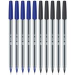Kit Caneta Cis Scrit Ponta Agulha 0.7mm - Corpo Transparente ENEM
