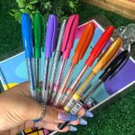 Kit Caneta Gel Jocar Office ART Ponta Média 1.0mm - Tom Pastel, Glitter ou Neon