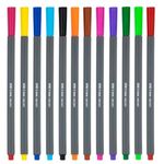 Kit Caneta BRW Fine Liner Ultra Fina 0.4mm - Tom Pastel, Neon e Tradicional