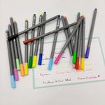 Kit Caneta BRW Fine Liner Ultra Fina 0.4mm - Tom Pastel, Neon e Tradicional
