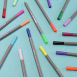 Kit Caneta BRW Fine Liner Ultra Fina 0.4mm - Tom Pastel, Neon e Tradicional