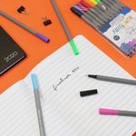 Kit Caneta BRW Fine Liner Ultra Fina 0.4mm - Tom Pastel, Neon e Tradicional