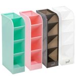 Organizador Multiuso de Plástico Vertical BRW - Tons Pastel - Porta Caneta, Porta Maquiagem