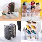 Organizador Multiuso de Plástico Vertical BRW - Tons Pastel - Porta Caneta, Porta Maquiagem
